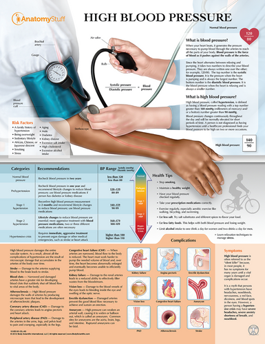 High Blood Pressure Chart Poster Laminated HPB100