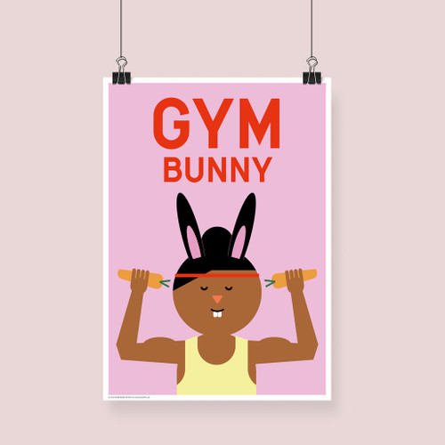 Gym Bunny Poster