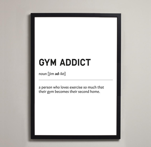 Framed Typography Print For Fitness Lover