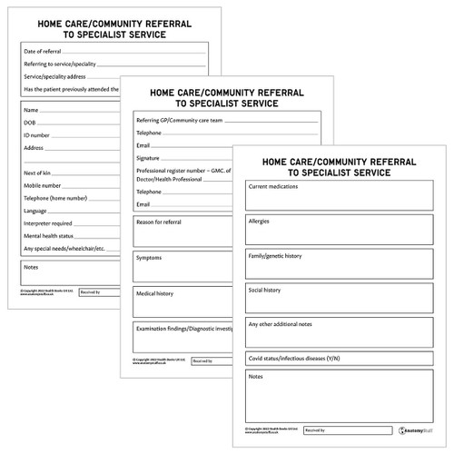 Community Care to Specialist Service Referral Forms PDF Pack