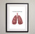 Framed illustration of the human lungs with Mount - Valentine's anatomy print