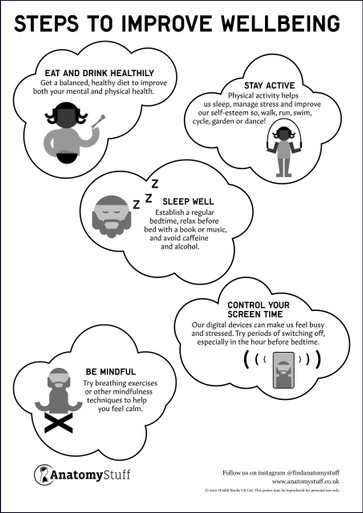 Steps to Improve Wellbeing Poster PDF