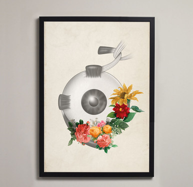 Vintage Floral Eye Anatomy Fine Art Print