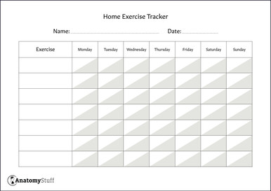 Home Exercise Tracker (Weekly) PDF