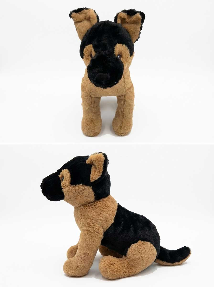 Jumbo 18 Inch Plush Dog Toy | 5 Squeakers | German Shepherd & Lab