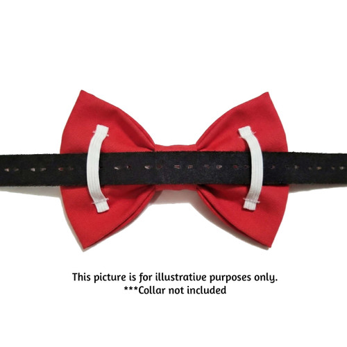 Rainbow Diamond  handmade pet bow tie with double elastic loops for dog collar attachment