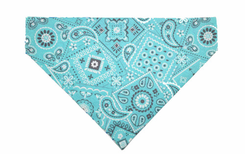 Teal Paisley Dog Bandana