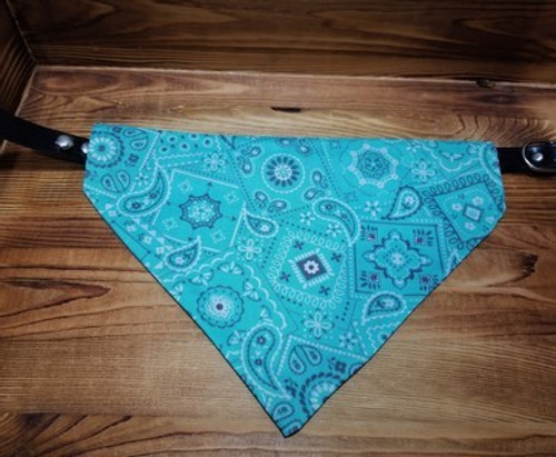 Teal Paisley Dog Bandana