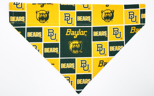Baylor University Bears Pet Bandana No-Tie Design