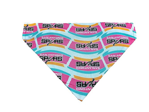 Spurs over the collar dog bandana, handmade slip-on style no-tie pet accessory.