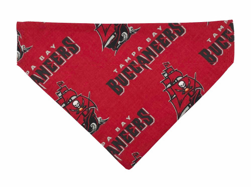 Tampa Bay Buccaneers Red Pet Bandana No-Tie Design