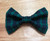 Green Plaid handmade pet bow tie with double elastic loops for dog collar attachment