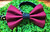 Solid maroon handmade pet bow tie with double elastic loops for dog collar attachment