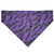 Purple Bats over the collar dog bandana, handmade slip-on style no-tie pet accessory.
