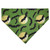 Green Bat over the collar dog bandana, handmade slip-on style no-tie pet accessory.