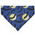 Blue Bat over the collar dog bandana, handmade slip-on style no-tie pet accessory.