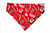 Wisconsin Badgers over the collar dog bandana, handmade slip-on style no-tie pet accessory.