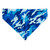 Camouflage Blue Pet Bandana No-Tie Design