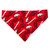 Razorbacks over the collar dog bandana, handmade slip-on style no-tie pet accessory.