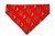 Wonder Woman Red over the collar dog bandana, handmade slip-on style no-tie pet accessory.