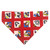 DC Heroine Red over the collar dog bandana, handmade slip-on style no-tie pet accessory.