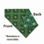 Green Trees and Stars Reversible Christmas Pet Bandana No-Tie Design