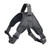 Classic Black Easy-On Saddle Dog Harness. No-step-in design with reflective safety strips and adjustable straps