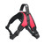 Bright Red Saddle Dog Harness. High-visibility color with padded breathable mesh and easy-click buckles