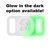 Comparison of daytime and Glow-in-the-Dark AirTag holder. Shows the luminous green glow feature for finding your dog at night