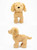 Yellow Labrador Plush Dog Toy with 5 squeakers