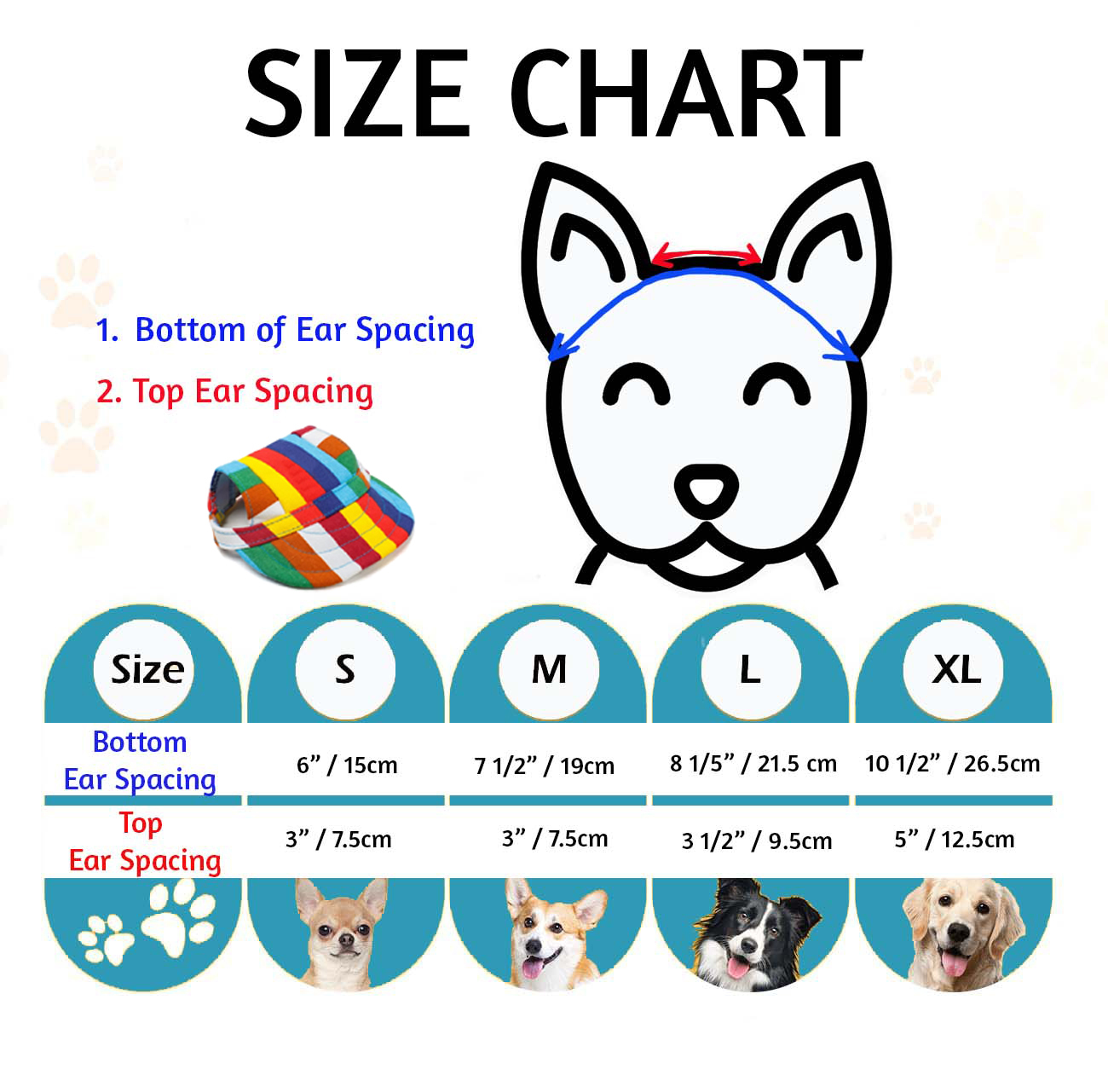 Flat Brim Sizing Chart