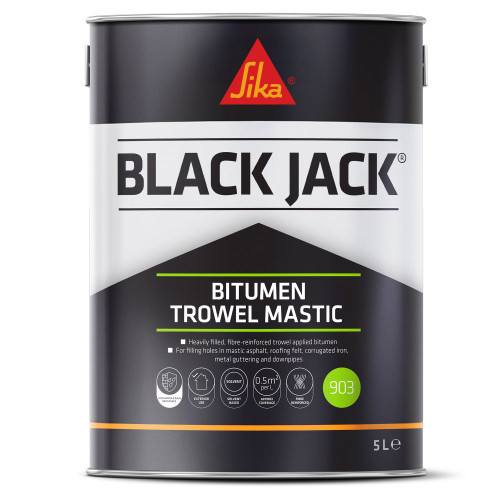 Sika Black Jack-903 Bitumen Trowel Mastic 5ltr