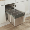 Wesco Stainless Steel Master Bio Double Slide Out Built-In Bin