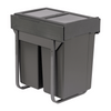Austen & Co. 56L Built-In Hinged Cupboard Kitchen Bin - 2 Compartments