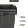 Austen & Co. 56L Built-In Hinged Cupboard Kitchen Bin - 2 Compartments