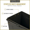Austen & Co. 56L Built-In Hinged Cupboard Kitchen Bin - 2 Compartments