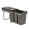 Austen & Co. 30L Built-In Hinged Cupboard Kitchen Bin - 3 Compartments