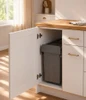 Austen & Co. 30L Built-In Hinged Cupboard Kitchen Bin - 3 Compartments