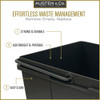 Austen & Co. 30L Built-In Hinged Cupboard Kitchen Bin - 3 Compartments