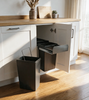 Austen & Co. 30L Built-In Hinged Cupboard Kitchen Bin - 3 Compartments