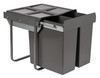 Austen & Co. 68L Built-In Hinged Cupboard Kitchen Bin - 2 Compartments