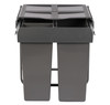 Austen & Co. 68L Built-In Hinged Cupboard Kitchen Bin - 3 Compartments