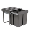 Austen & Co. 68L Built-In Hinged Cupboard Kitchen Bin - 3 Compartments