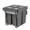 Austen & Co. 68L Built-In Hinged Cupboard Kitchen Bin - 3 Compartments