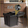 Austen & Co. 68L Built-In Hinged Cupboard Kitchen Bin - 3 Compartments