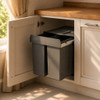 Austen & Co. 68L Built-In Hinged Cupboard Kitchen Bin - 3 Compartments