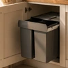 Austen & Co. 68L Built-In Hinged Cupboard Kitchen Bin - 3 Compartments