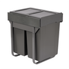 Austen & Co. 60L Built-In Hinged Cupboard Kitchen Bin - 2 Compartments