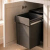 Austen & Co. 60L Built-In Hinged Cupboard Kitchen Bin - 2 Compartments