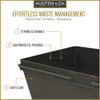 Austen & Co. 68L Built-In Hinged Cupboard Kitchen Bin - 4 Compartments